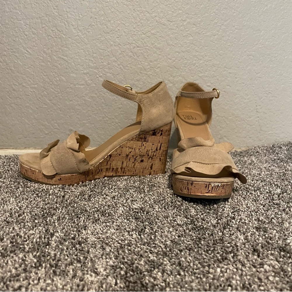 Tan Wedge Sandals